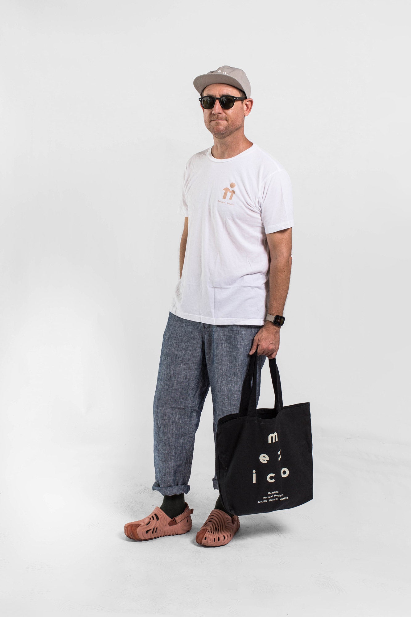 Mexico Triangle Tote - Black