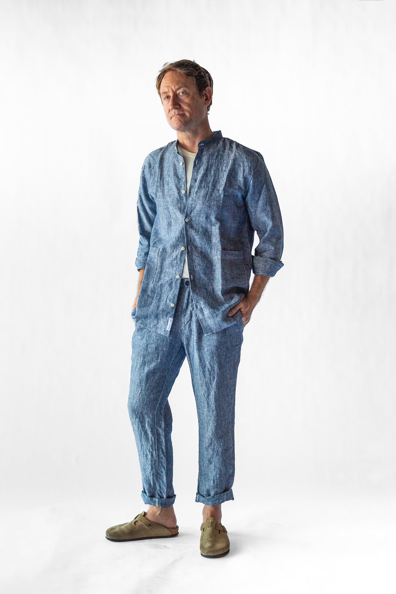 Coyote Pant - Chambray Denim Linen