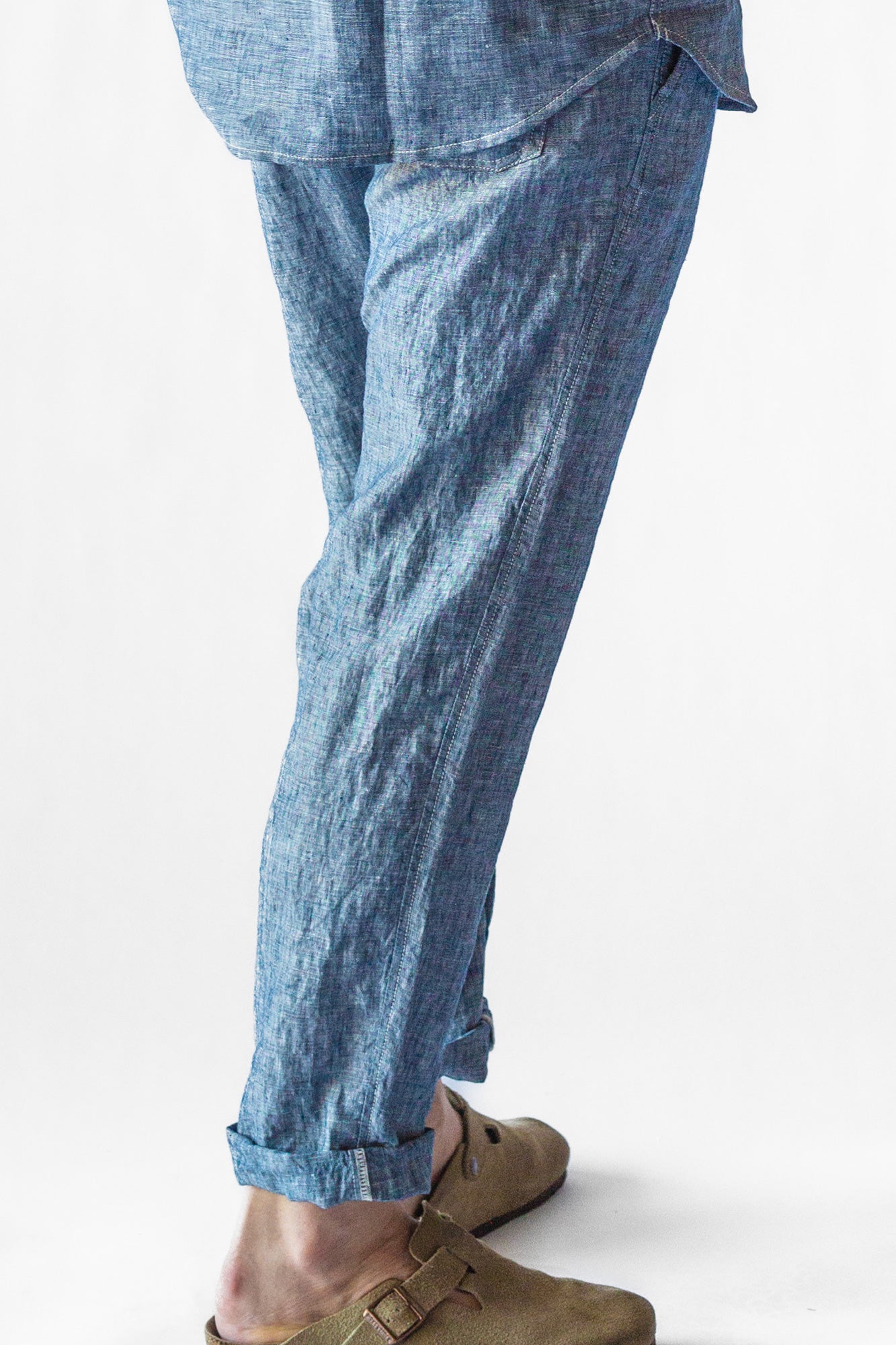 Coyote Pant - Chambray Denim Linen