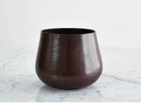 Copper Vase Medium - Patina Negra