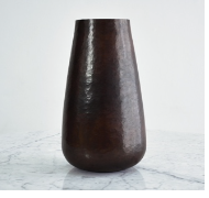 Copper Vase Tall - Patina Negra